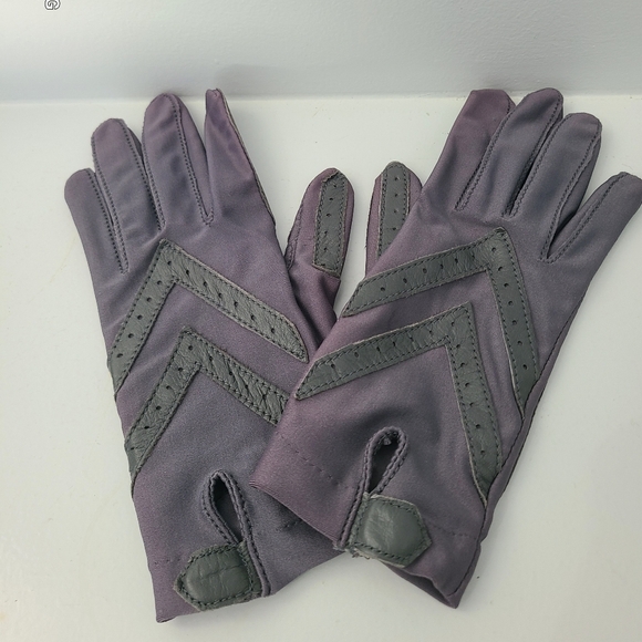 Vintage Aris Isotoner The Original GREY Women's One Size Driving Gloves - Picture 11 of 13
